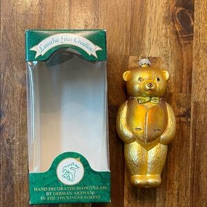 Lauscha German Blown Glass Bear Ornament